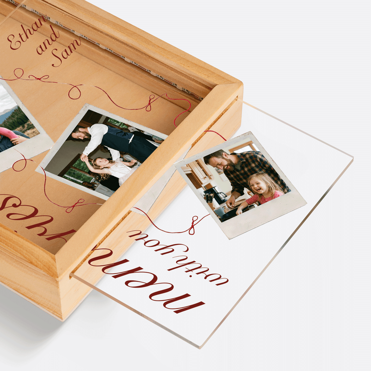 Memories With You Photo Frame Light Box - Custom Photo LED Gift for Dad