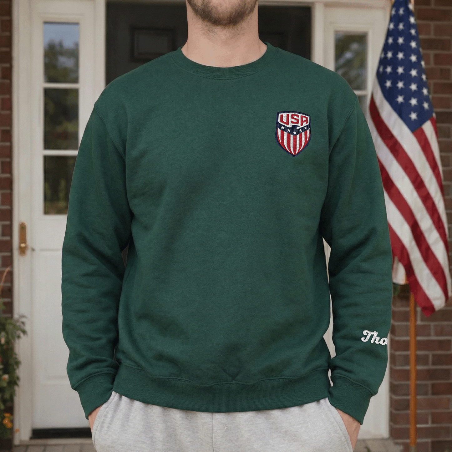 America 250th Anniversary Embroidered Sweatshirt — Patriotic Keepsake Gift for Family
