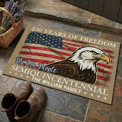 Semiquincentennial Eagle American Flag Doormat - USA 250th Anniversary Welcome Mat