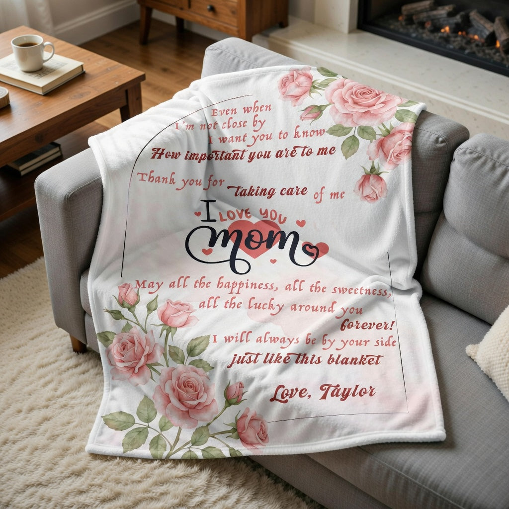 Words to You Personalized Blanket – Heartfelt Message Gift for Mom & Grandma Mother’s Day Family Keepsake