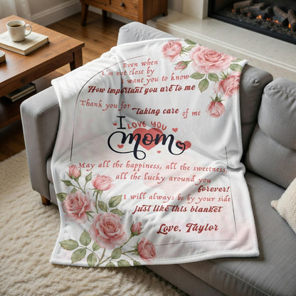 Words to You Personalized Blanket – Heartfelt Message Gift for Mom & Grandma Mother’s Day Family Keepsake