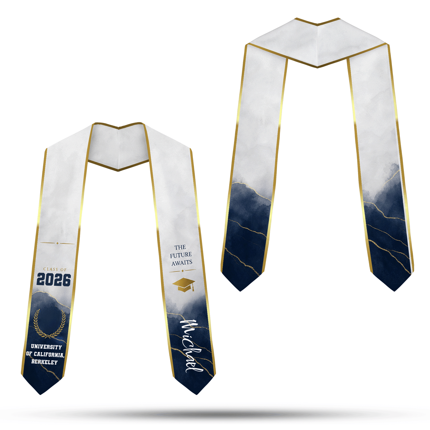 Personalized The Future Awaits Graduation Stole – Custom Photo and Name