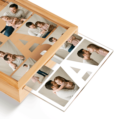 Personalized Papa Photo Frame Light Box – Custom Photo LED Picture Frame Gift for Papa