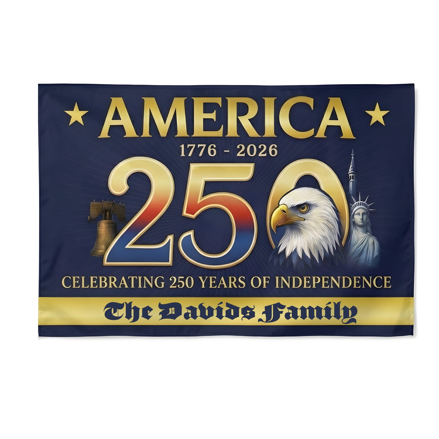 Personalized American Flag - America 250th Anniversary Double-Sided Flag
