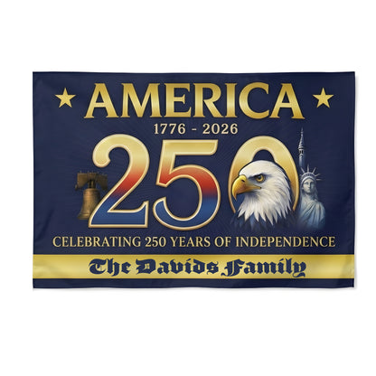 Personalized American Flag - America 250th Anniversary Double-Sided Flag