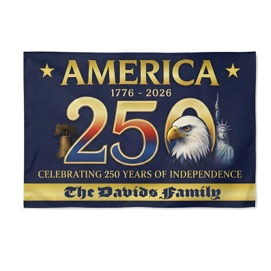 Personalized American Flag - America 250th Anniversary Double-Sided Flag