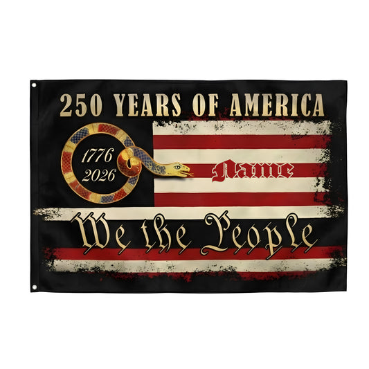 Personalized 250 Years Of America - We The People Banner House Flag
