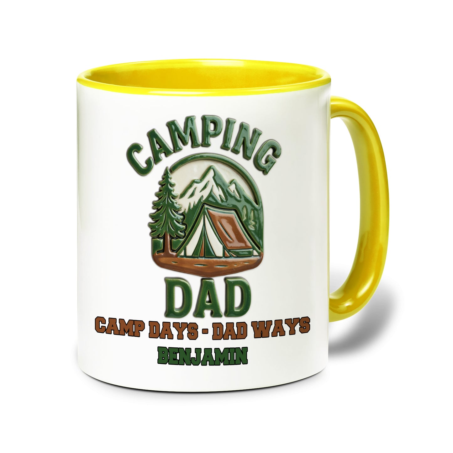 Personalized Camping Mug for Dad – Custom Name Coffee Mug Gift for Father