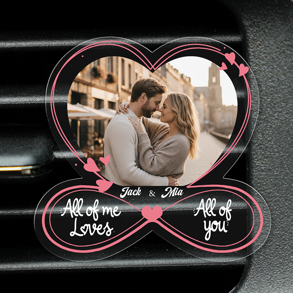 Drive Safe, My Love – Romantic Car Gift for Couples – Personalized Custom Shape Acrylic Car Clip