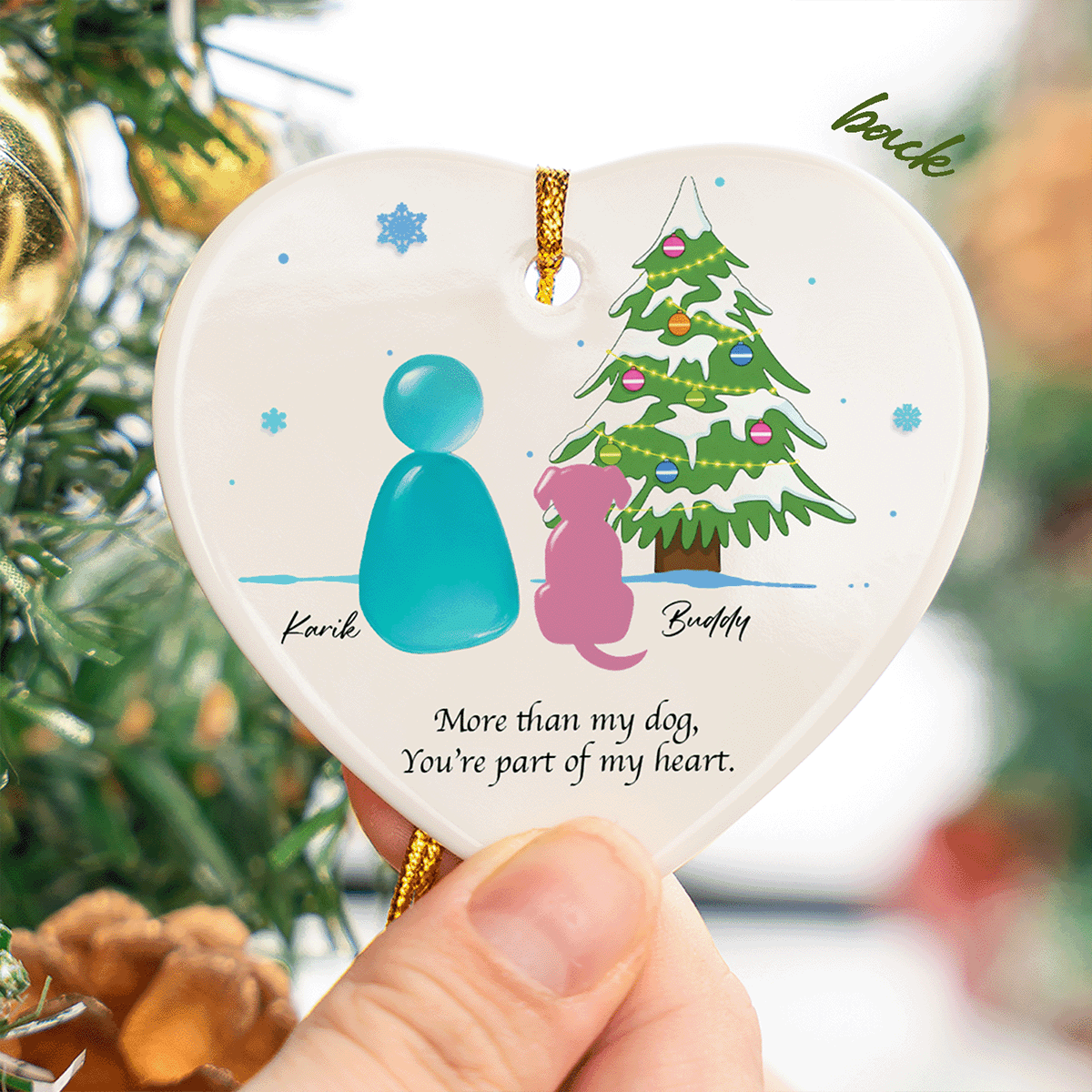 More Than My Dog - Personalized Dog Lover Ceramic Acrylic Ornament