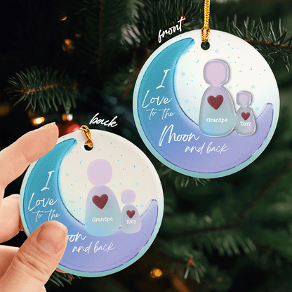 Memorial Personalized Loss Of Grandparents Ceramic Acrylic Ornament