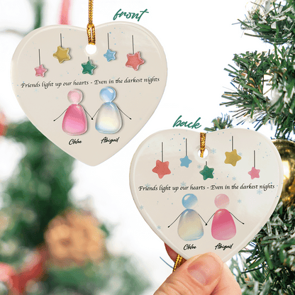 Friendship Forever - Personalized Ceramic and Acrylic Ornament