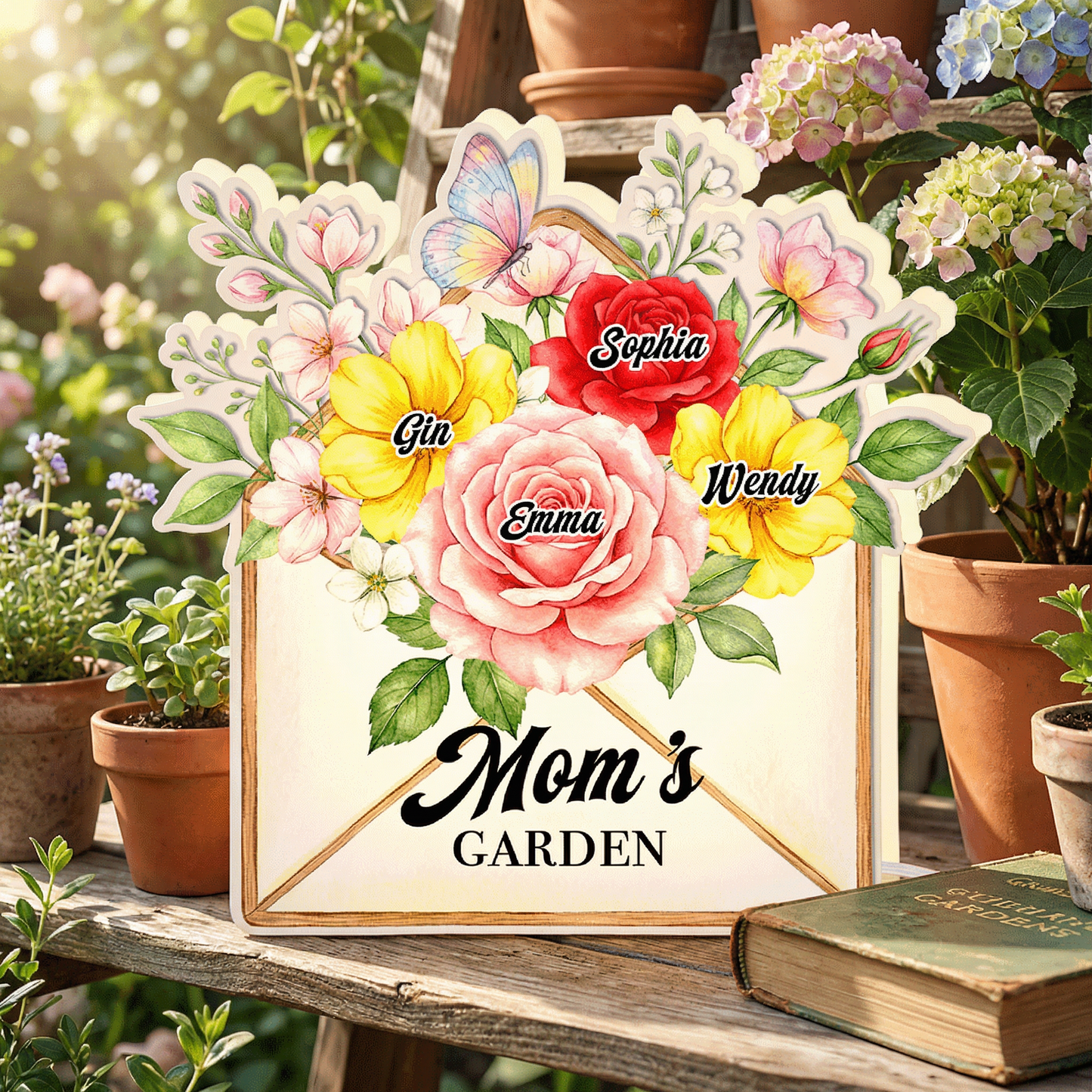 Personalized Grandma’s Garden Photo Night Light Box