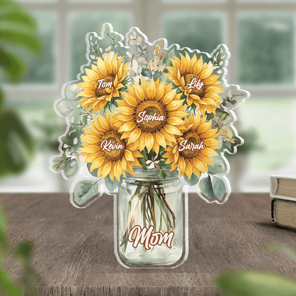Sunflower Love for Mom – Personalized Mother’s Day Acrylic Plaque Gift