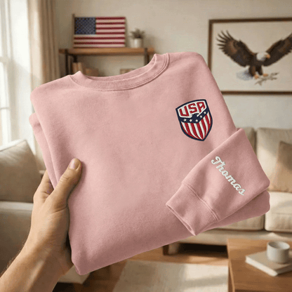 America 250th Anniversary Embroidered Sweatshirt — Patriotic Keepsake Gift for Family