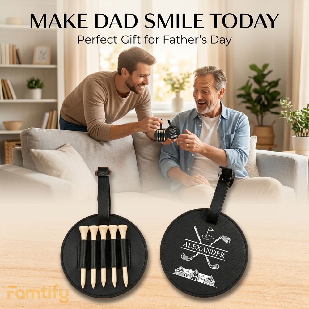 Personalized Dad Golf Tag – Custom Name Gift for Golf Lovers