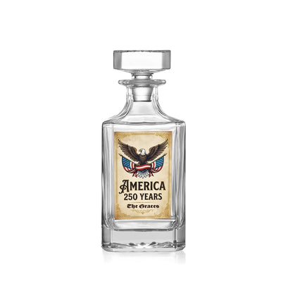 America 250 Years of Freedom Patriotic Eagle Flag Decanter