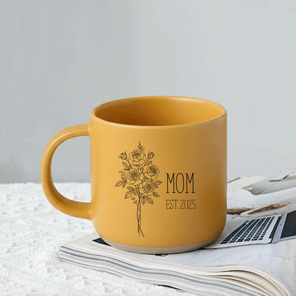 Bloom with Love – Meaningful Mother’s Day Gift for Mom – Personalized Engraved Flower Coffee Mug