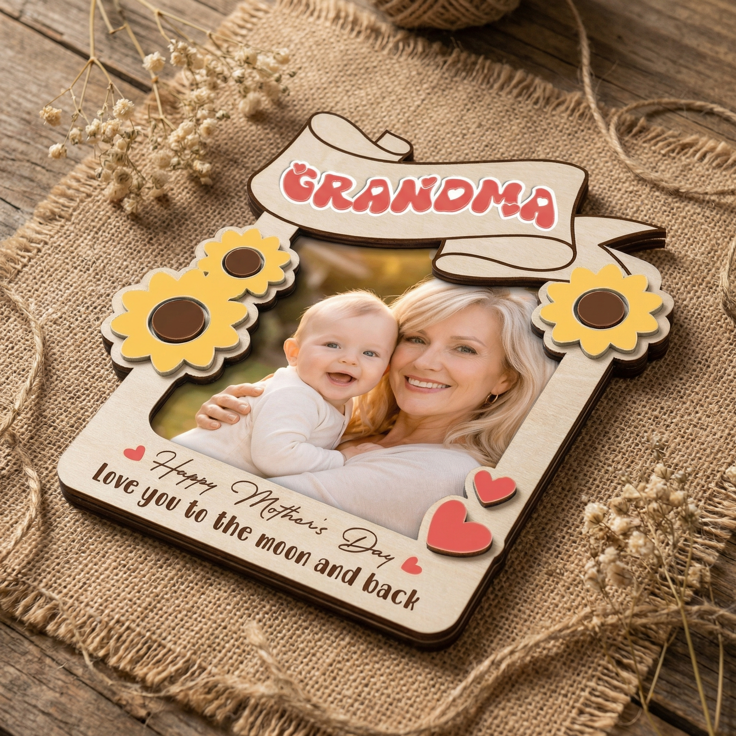 Best Mom Ever Photo Frame – Mother’s Day Gift for Mom & Nana – Personalized Car Visor or Fridge Magnet Frame