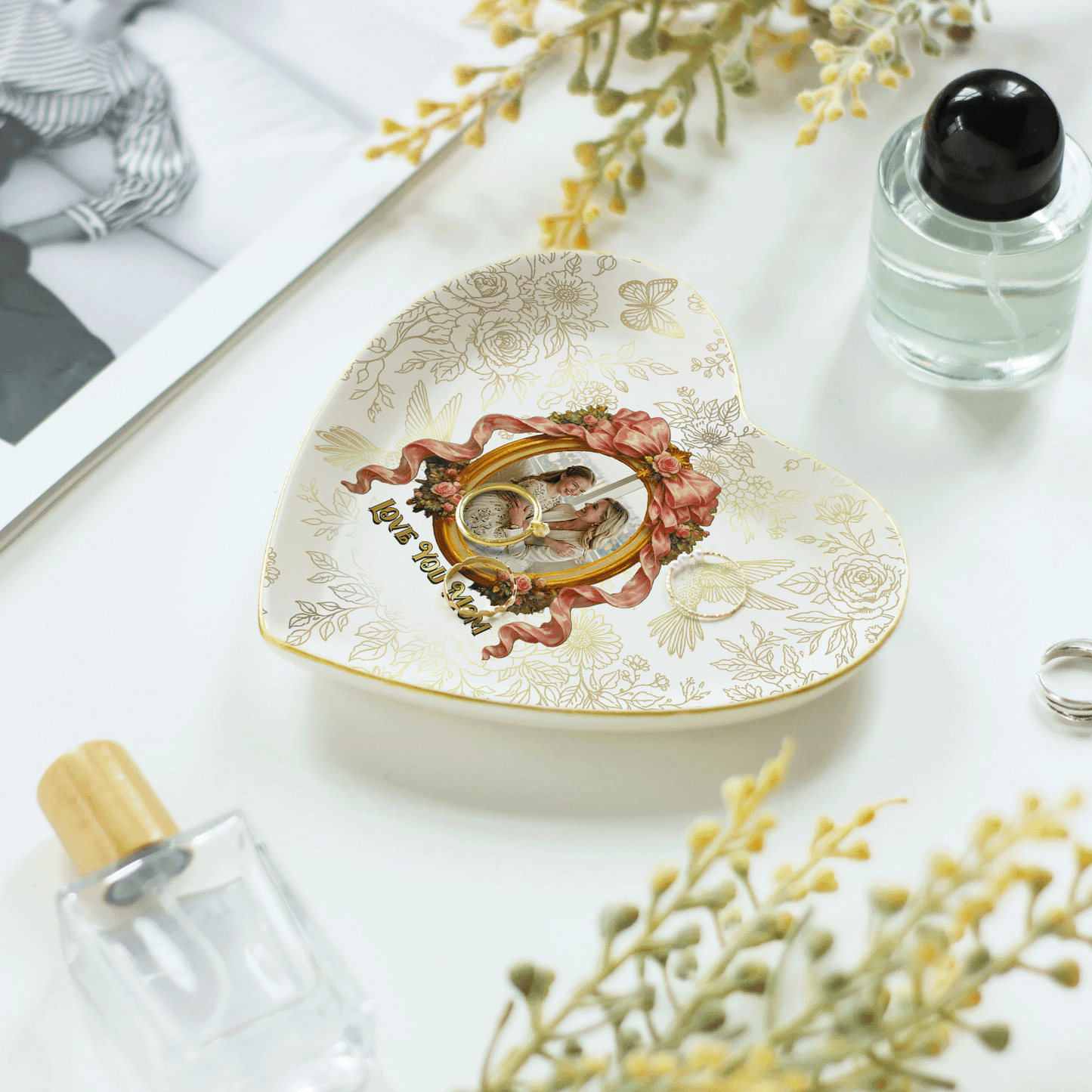 Custom Photo Memory - Personalized Jewelry Dish for Mom - Mother’s Day Gift for Mom - Custom Trinket Tray