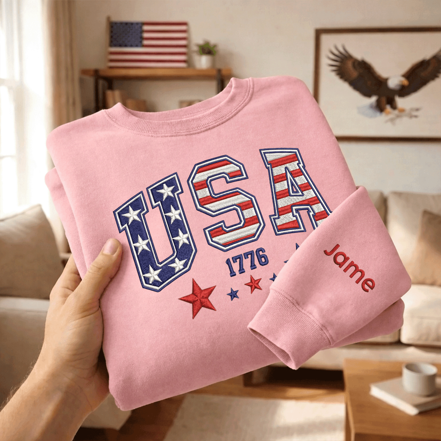 America 250th Anniversary 1776-2026 Embroidered Sweatshirt