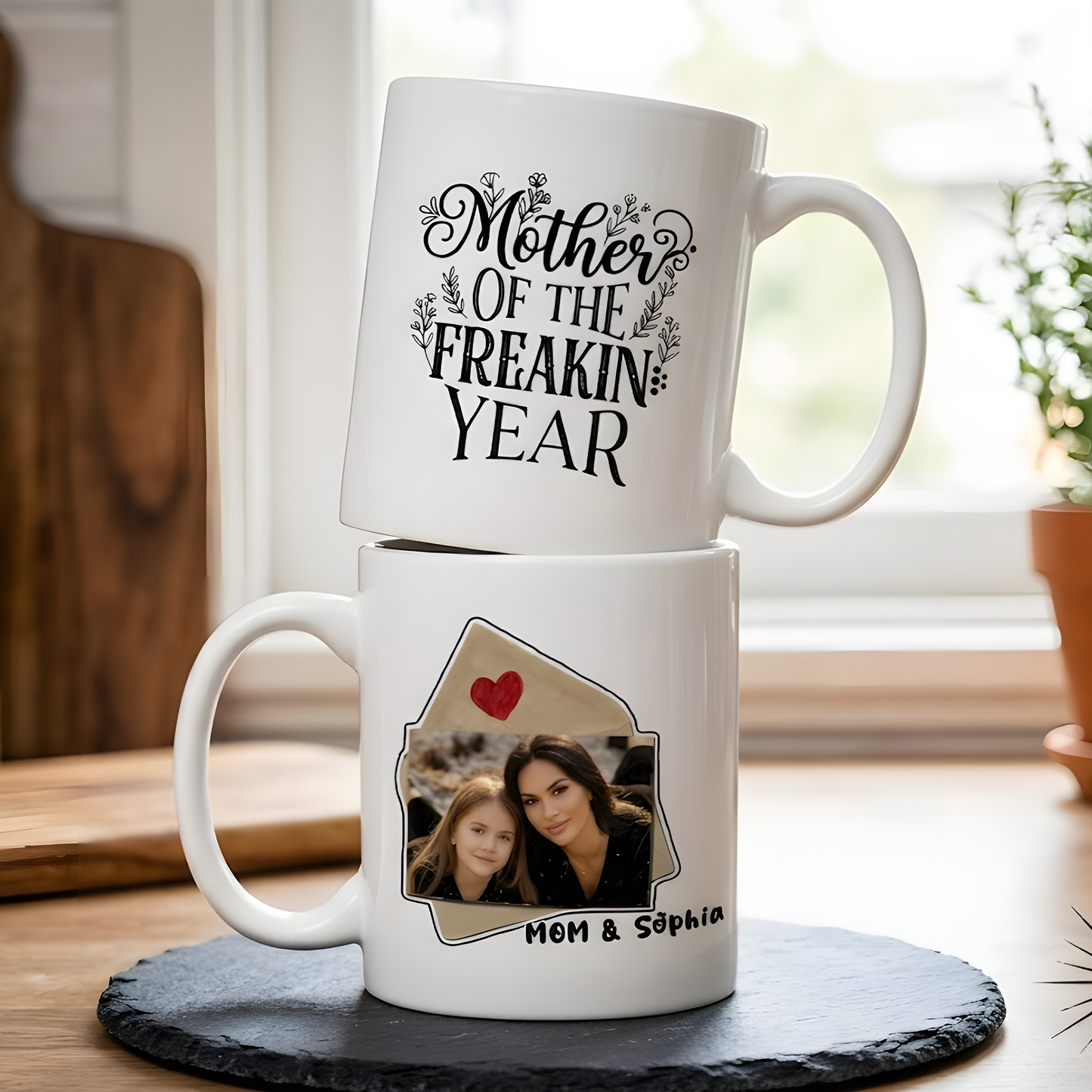 Mom & Daughter Vibes – Custom Mug for Daughter Heartfelt Family Keepsake Gift