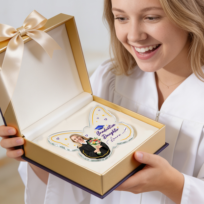 Personalized Graduation Daughter Butterfly Acrylic Plaque – Custom Photo Keepsake