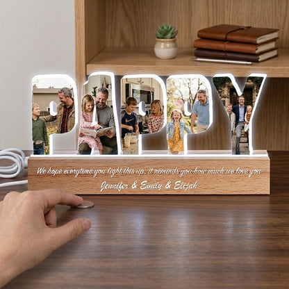 Personalized Pappy Night Light - Custom Name LED Lamp - Father’s Day Gift for Dad - Engraved Acrylic Keepsake