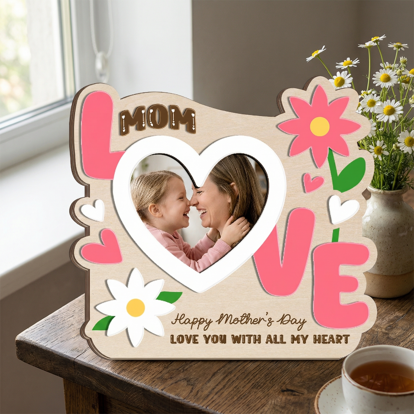 Personalized 3D Mother’s Day Photo Frame Bundle Custom Wooden Wall Frame