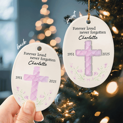 Memorial Personalized - Always In Our Hearts Ceramic Acrylic Ornament