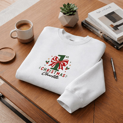 Personalized Embroidered My First Christmas Sweatshirt with Custom Name