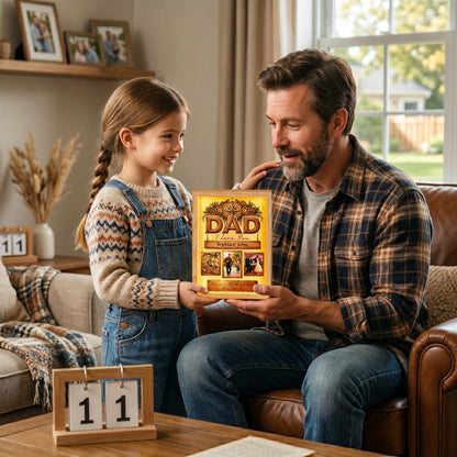 Personalized Dad Photo Frame Light Box – Custom Photo Father’s Day Gift, Dad I Love You LED Lamp