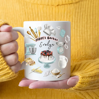 Sweet Kitchen Memories Design – Personalized Baking Mom Mug – Mother’s Day Gift for Mom – Custom Name Baker Mug