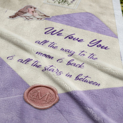 Personalized Mom Photo Blanket – Custom “We Love You Mom” Blanket Gift