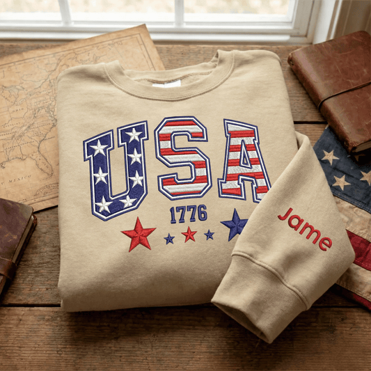 America 250th Anniversary 1776-2026 Embroidered Sweatshirt