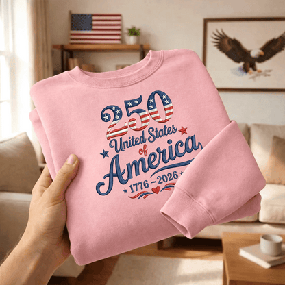 America 250 Years of Freedom - 1776-2026 Patriotic Eagle Embroidery Design