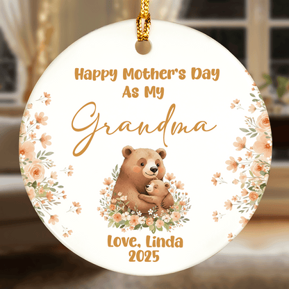 Happy Mother’s Day – Meaningful Mother’s Day Gift for Mom and Grandma – Personalized Ceramic Ornament