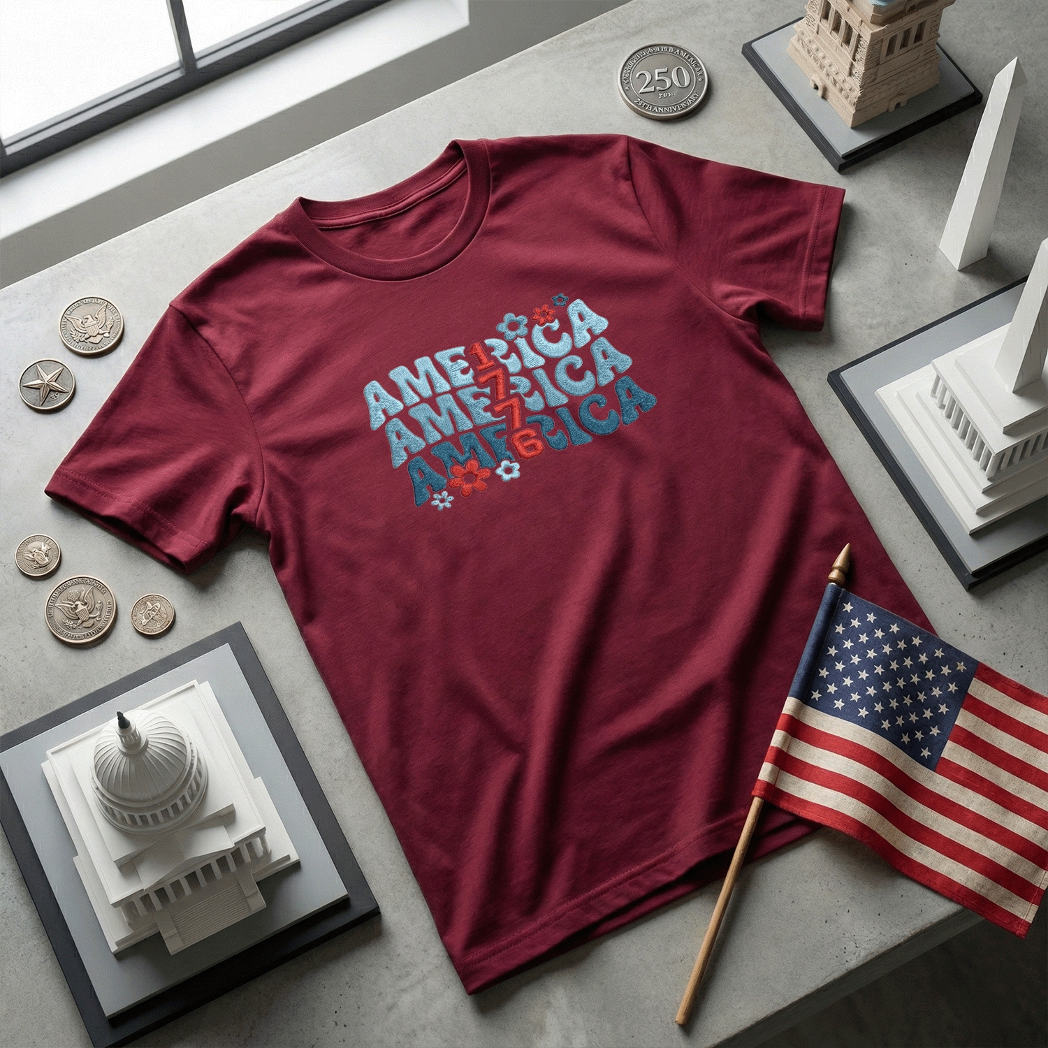 USA 250th Independence Anniversary T-Shirt - 1776 We The People Edition