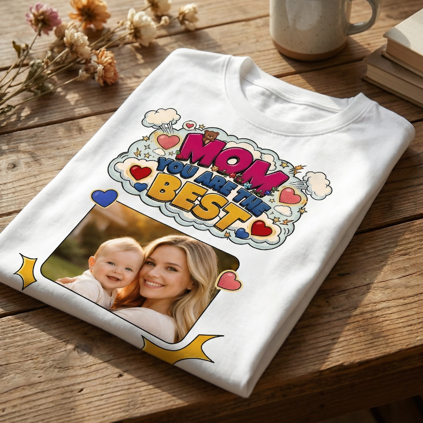 Women's Personalized Mom You Are The Best Custom Photo T-Shirt