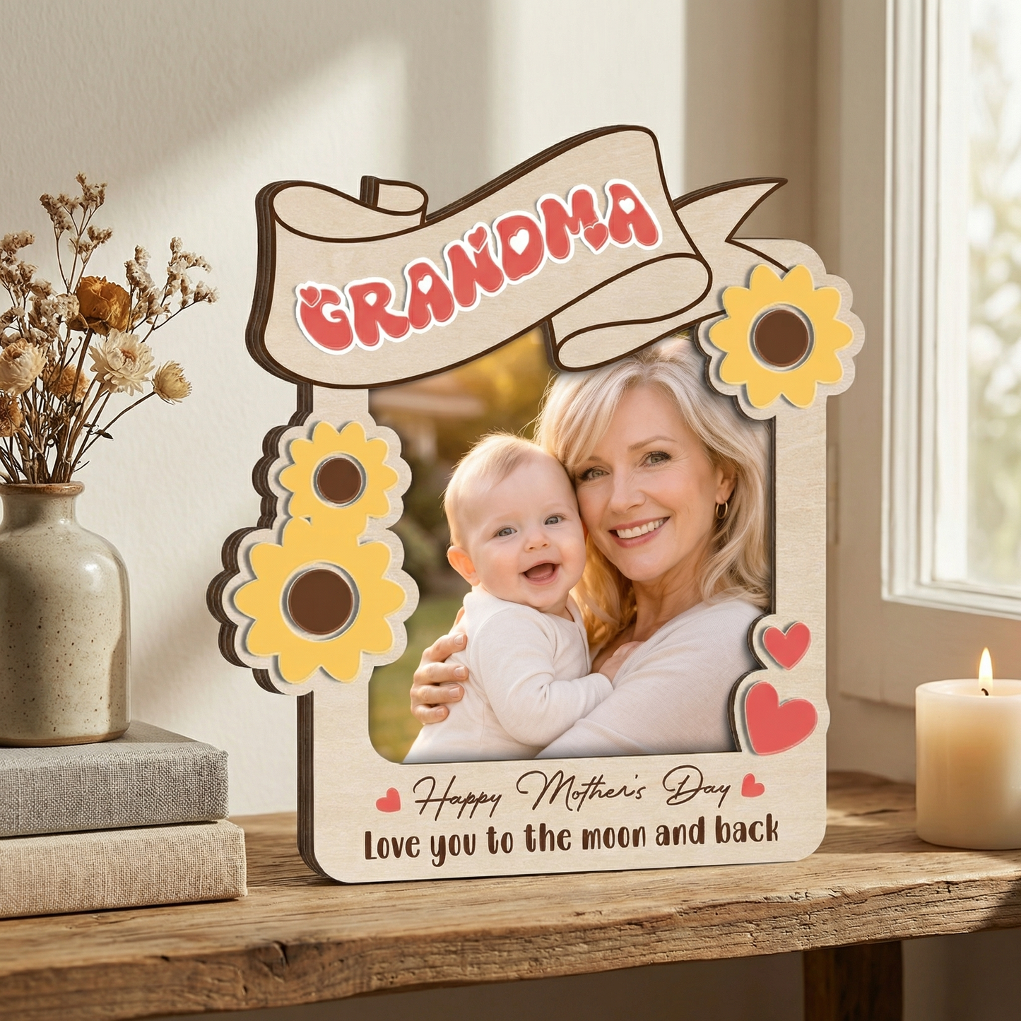 Best Mom Ever Photo Frame – Mother’s Day Gift for Mom & Nana – Personalized Car Visor or Fridge Magnet Frame