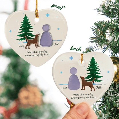 More Than My Dog - Personalized Dog Lover Ceramic Acrylic Ornament