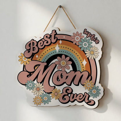 Personalized Layered Wood Block Sign – Custom Family Keepsake Decor for Mom