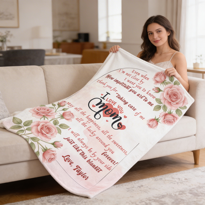 Words to You Personalized Blanket – Heartfelt Message Gift for Mom & Grandma Mother’s Day Family Keepsake