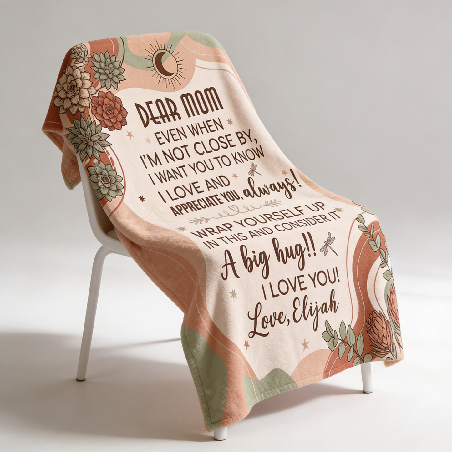 Dear Mom, Always Loved Personalized Blanket
