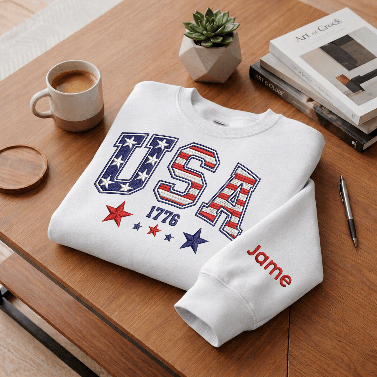 America 250th Anniversary 1776-2026 Embroidered Sweatshirt