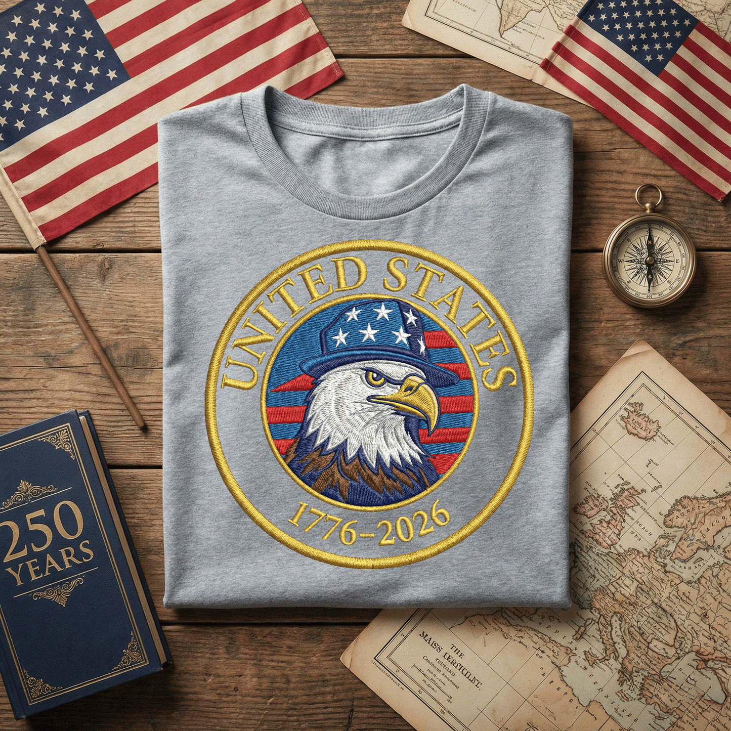 America 250th Anniversary T-Shirt - United States 1776-2026 Patriotic Pride Tee
