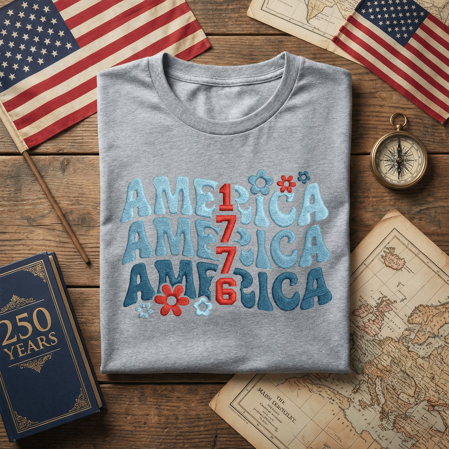 USA 250th Independence Anniversary T-Shirt - 1776 We The People Edition