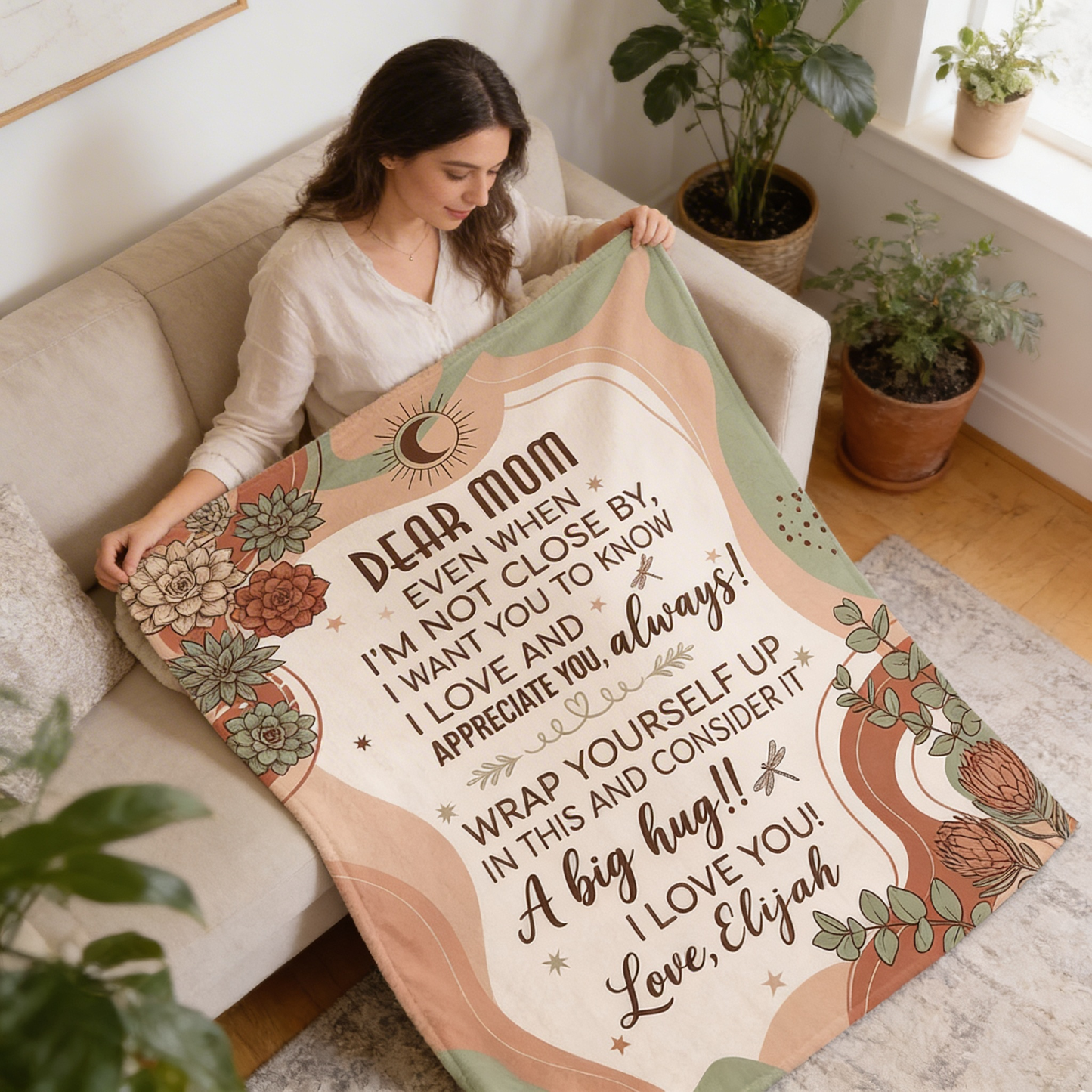 Dear Mom, Always Loved Personalized Blanket