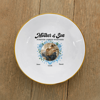Mother And Daughter Forever Linked Together – Personalized Jewelry Dish