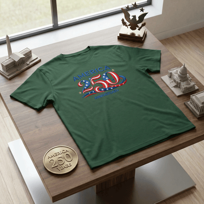 America 250 Anniversary - Patriotic Red White Blue T-Shirt Design